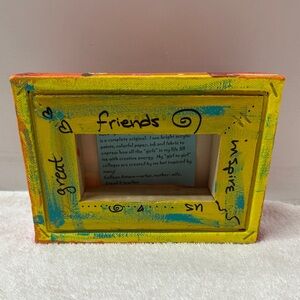 Original “Girl to Girl Mixed Media Collage” Friends Frame by Artist Colleen